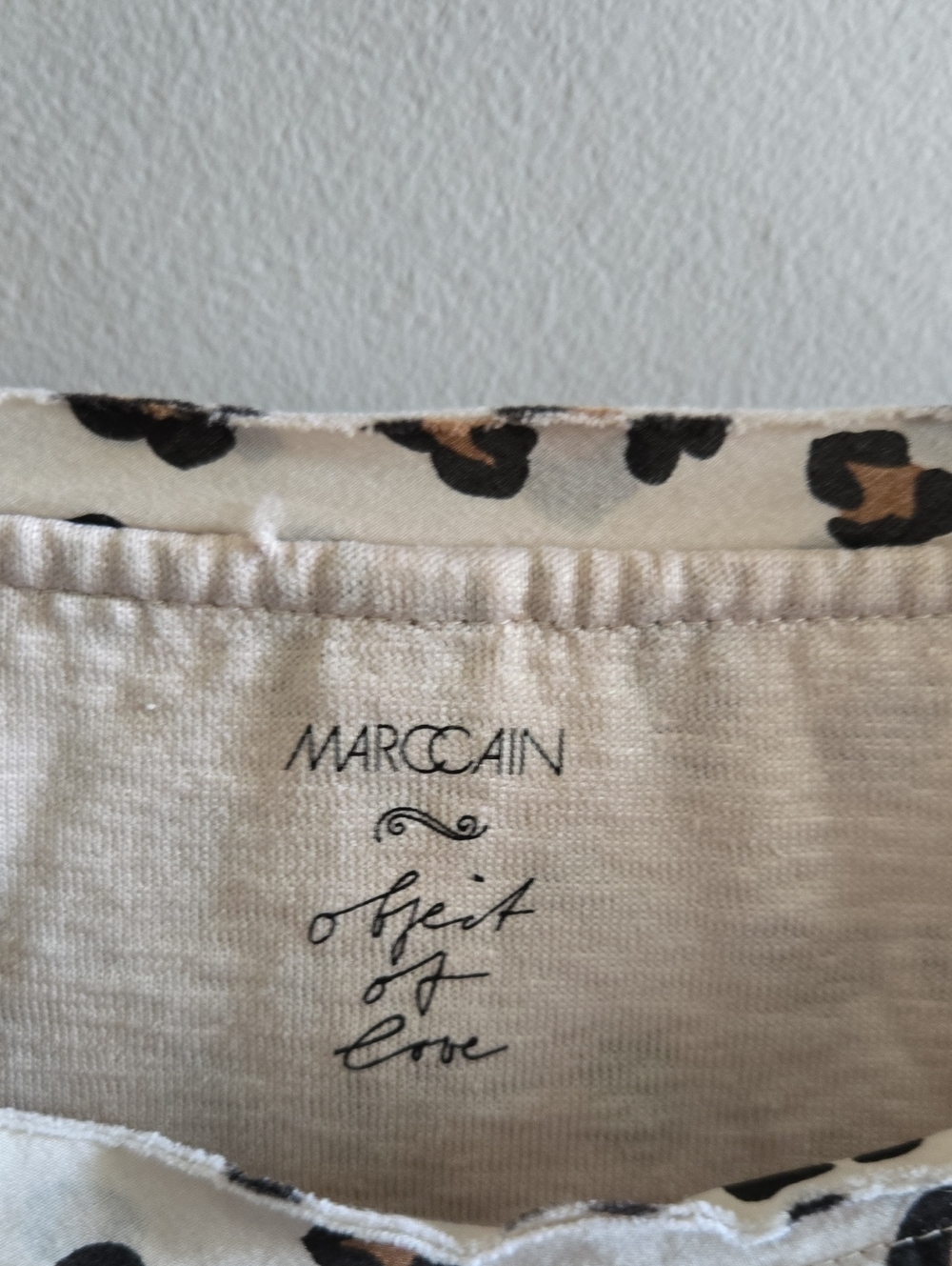Marc Cain Leopard Print Ruffle Tshirt Size 8-10 - Picture 2 of 10